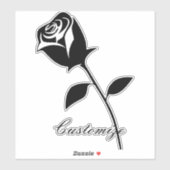 Sticker Rose noir Valentine Flower Thunder_Cove (Feuille)