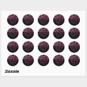Sticker rose noir Zebra Sweet 16 (Feuille)