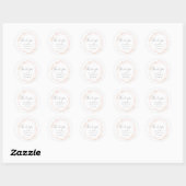 Sticker rose or Aquarelle Merci Favoriser (Feuille)