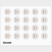 Sticker Rose or Mermaid Baby shower Favoriser (Feuille)