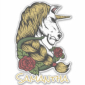 Sticker Rose or Unicorn (Devant)