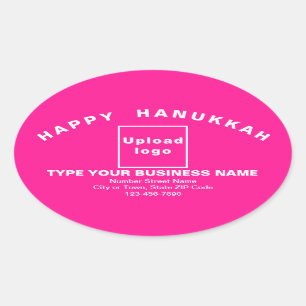 Sticker rose ovale pour les entreprises Hanoukka