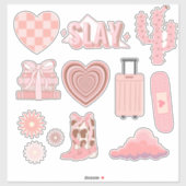 Sticker rose pâle prépa (Feuille)