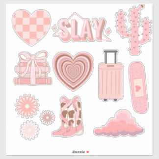 Sticker rose pâle prépa