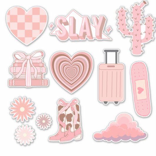 Sticker rose pâle prépa (Devant)