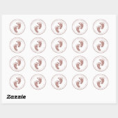 Sticker rose Parties scintillant or Baby shower Fa (Feuille)