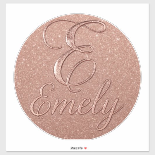 Sticker Rose personnalisé Parties scintillant Gold Design  (Feuille)