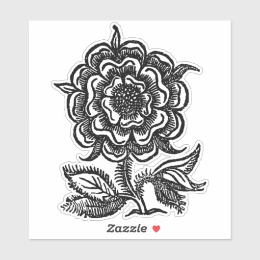 Sticker Rose Renaissance (Feuille)