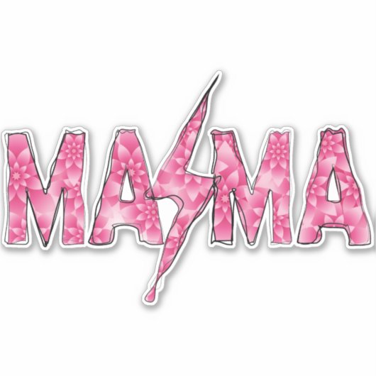 Sticker Rose Rocker Mama (Devant)