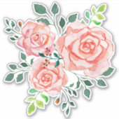 Sticker Rose romantique (Devant)