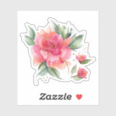 Sticker Rose rose (Feuille)
