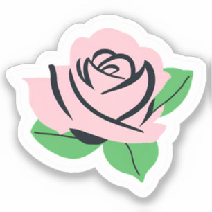Sticker Rose rose bébé