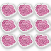 Sticker Rose rose élégante Floral Planner / Feuille de cah (Devant)