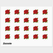 Sticker Rose rouge (Feuille)