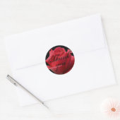 Sticker Rose rouge...Merci (Enveloppe)