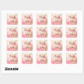 Sticker Rose rustique Vintage Merci (Feuille)