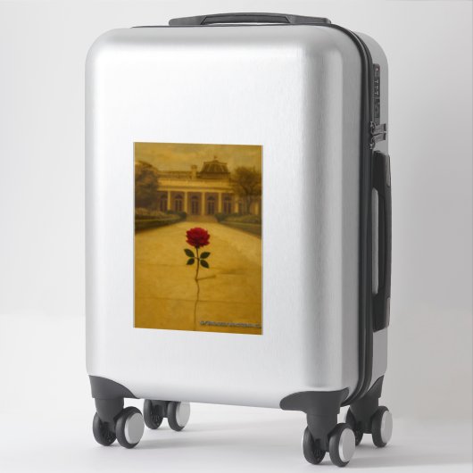 Sticker Rose Through the Crack: Back of the White House (Sur valise)