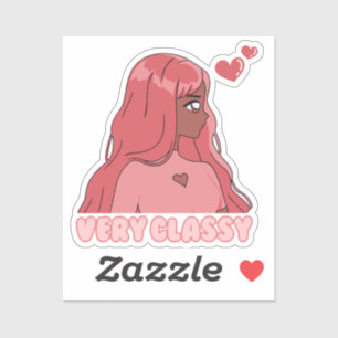 Sticker Rose très classe Anime Black Girl