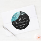 Sticker Rose TURQUOISE du 20e anniversaire (Enveloppe)