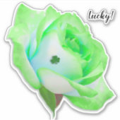 Sticker Rose vert avec Shamrock (Devant)