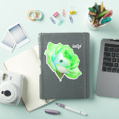 Sticker Rose vert avec Shamrock (Couverture iPad)