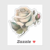 Sticker Rose Vintage Élégant (Feuille)