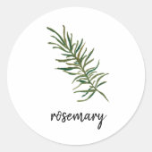 Sticker Rosemary Sprg Illustration Classic Round (Devant)