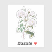 Sticker Roses blanches vintages (Feuille)