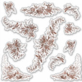 Sticker roses d'aquarelle rose vif (Devant)