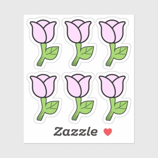 Sticker Roses Rose (Feuille)