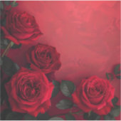 Sticker Roses Rouges Gothiques Élégantes (Devant)