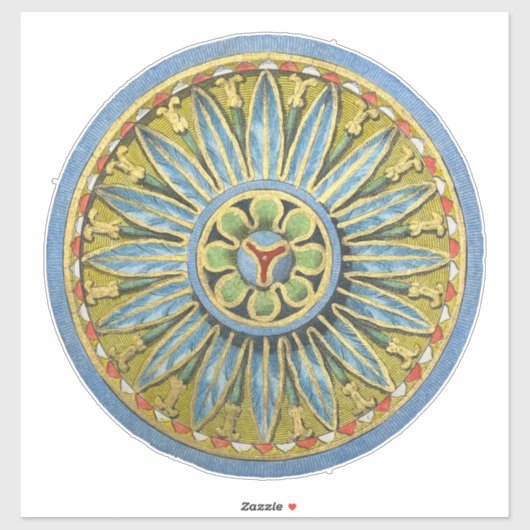 Sticker Rosette architecturale antique n° 2 (Feuille)
