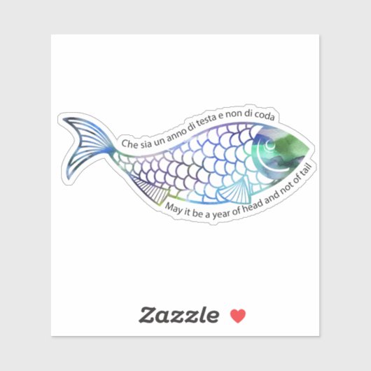 Sticker Rosh Hashana Blessing in Judeo-Italian (Feuille)