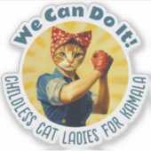 Sticker Rosie Les Dames De Chat Riveter Pour Kamala Harris (Devant)