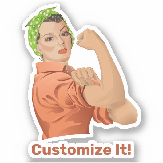 Sticker Rosie Riveter (Devant)