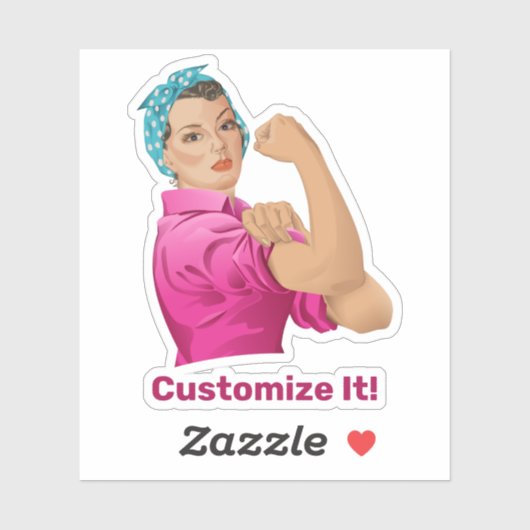 Sticker Rosie Riveter (Feuille)