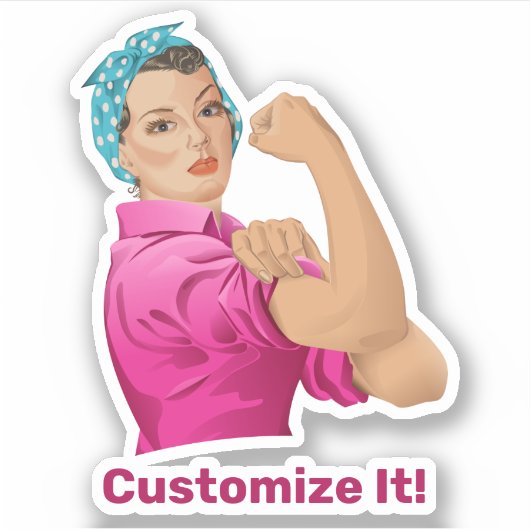 Sticker Rosie Riveter (Devant)