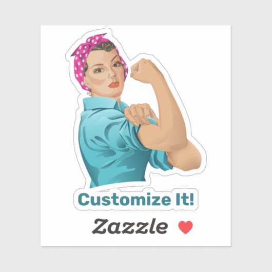 Sticker Rosie Riveter (Feuille)