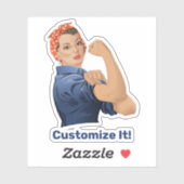 Sticker Rosie the Riveter (Feuille)