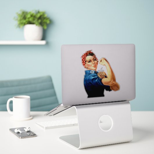 Sticker Rosie the Riveter (Ordinateur portable sur le bureau)