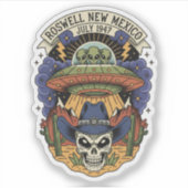 Sticker Roswell New Mexico Alien (Devant)