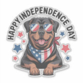Sticker Rottie Patriot Paws (Devant)