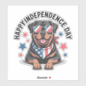 Sticker Rottie Patriot Paws (Feuille)