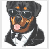 Sticker Rottweiler Le Gardien Du Corps (Feuille)
