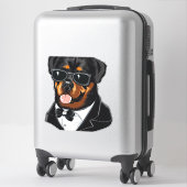 Sticker Rottweiler Le Gardien Du Corps (Sur valise)