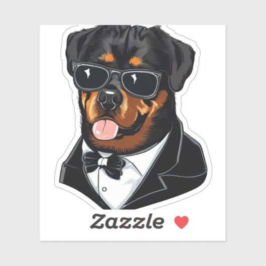 Sticker Rottweiler Le Gardien Du Corps (Feuille)