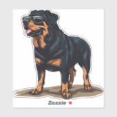 Sticker Rottweiler L'Explorateur (Feuille)