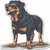 Sticker Rottweiler L'Explorateur (Devant)