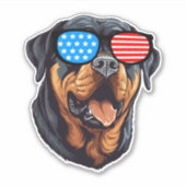 Sticker Rottweiler patriotique (Devant)