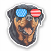 Sticker Rottweiler patriotique (Recto)